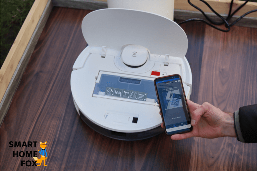 QR-Code Scan mit Hilfe des Ecovacs Home App